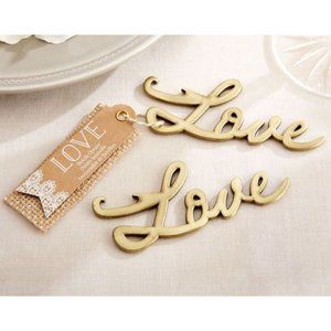 💕3/$25 💕 NWT Kate Aspen LOVE Bottle Opener in Antique Gold